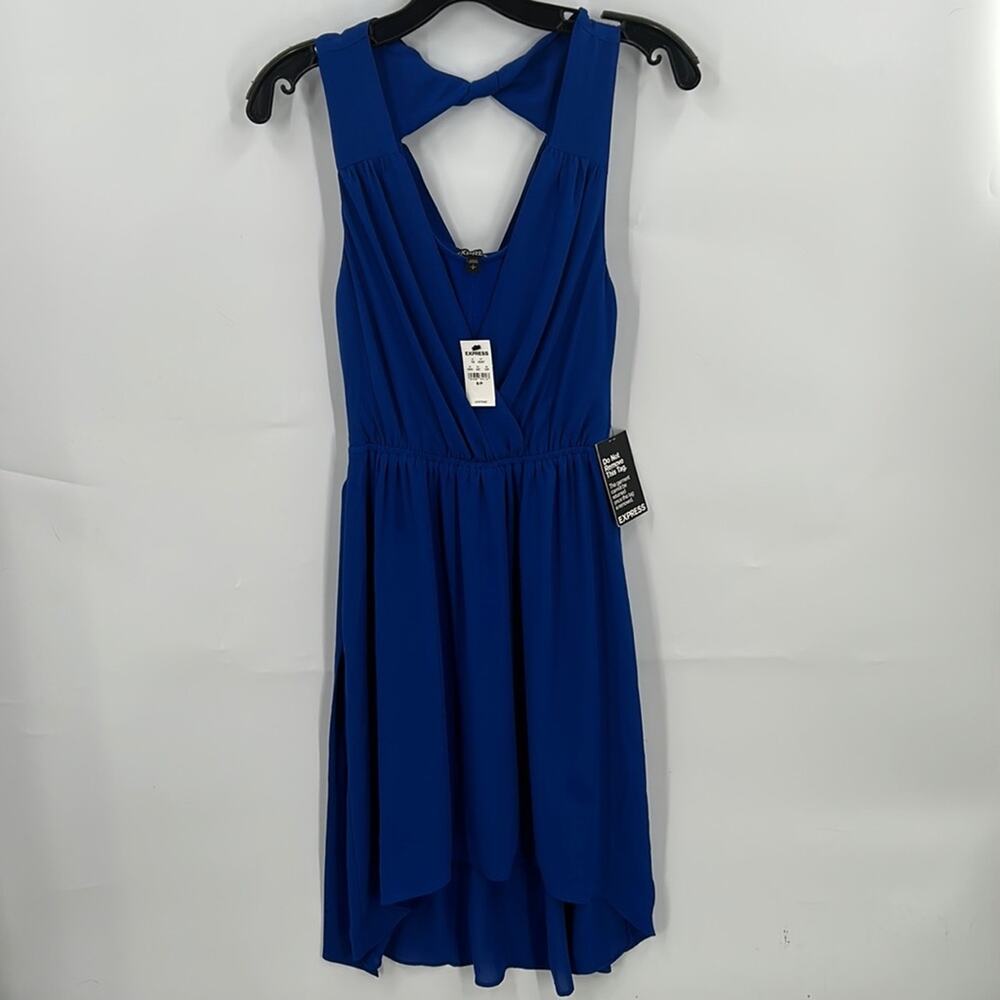 Express Women's NWT Blue Sleeveless Knee Length Summer Dress Size Small